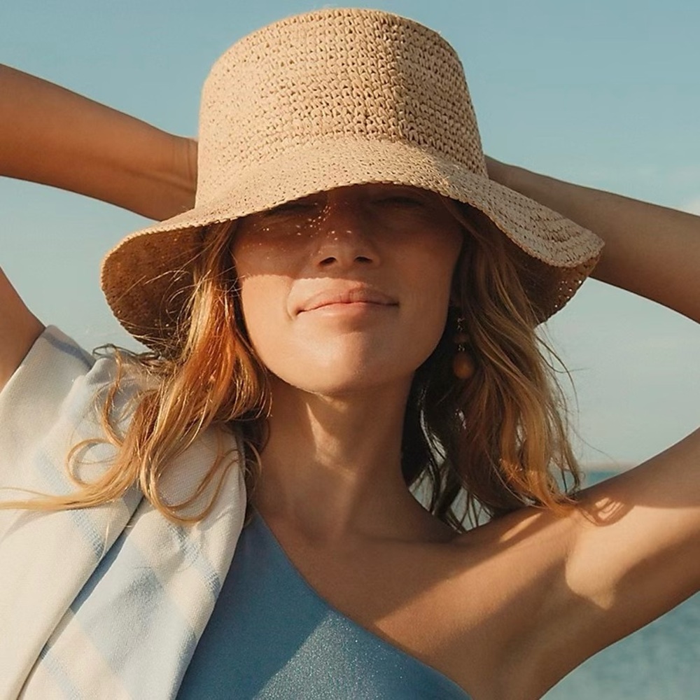 JCREW Raffia Bucket Hat